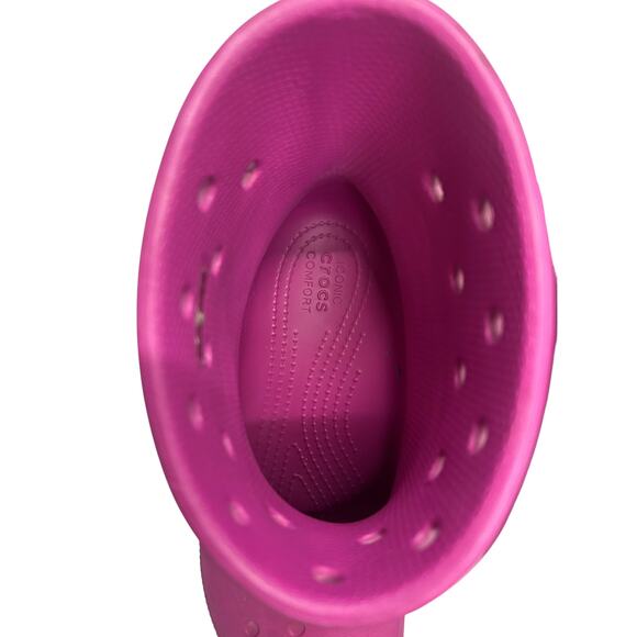 Crocs Rain Boots Magenta Purple Rubber‎ Waterproof W8 M6 Iconic Comfort Gorpcore - Picture 6 of 7